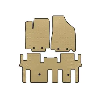 EVA Fußmatten (2 Reihen, Beige)