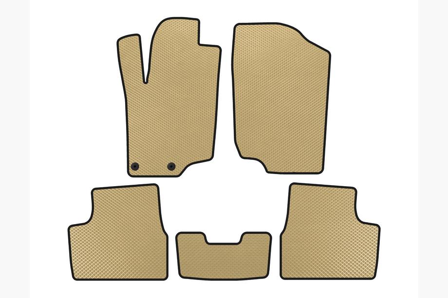 Peugeot 207 2006–2014 EVA Fußmatten (HB, 5-Türer, Beige) Image