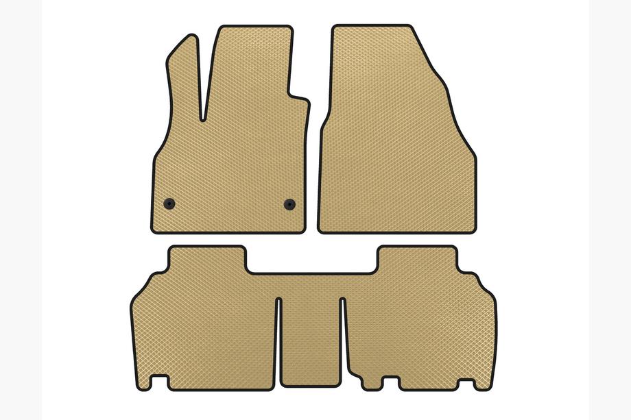 Renault Kangoo 2008–2020 EVA Fußmatten (2 Reihen, 5-türig/7-Sitzer, Beige) Image