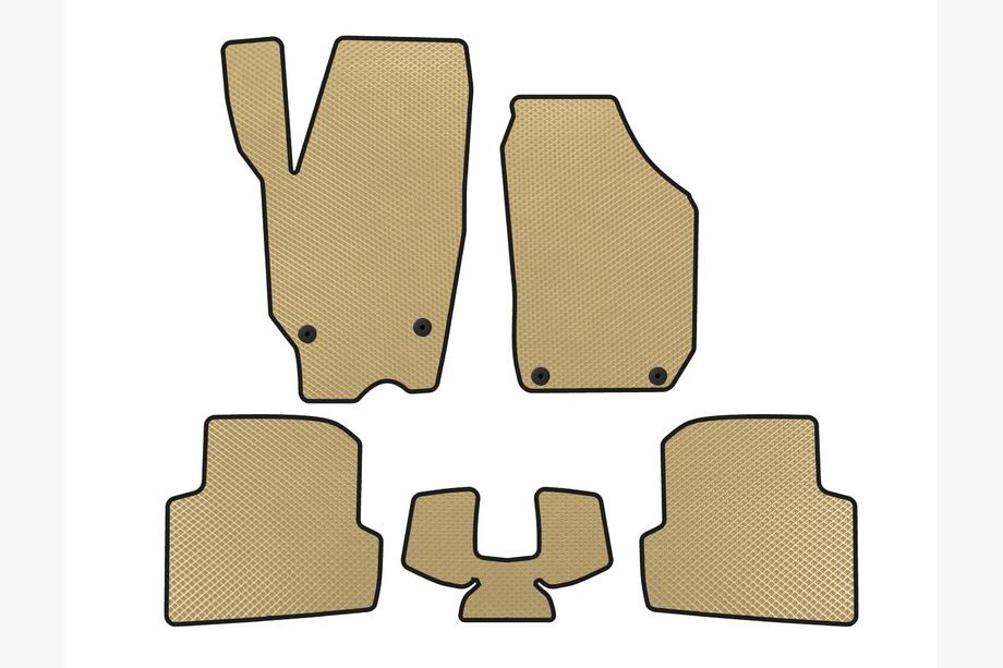 Skoda Fabia 2007-2014 EVA Fußmatten (2010-2014, SW, Beige) Image