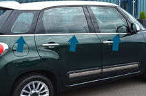 Fiat 500/500L 2013-2022 Fensterleisten Chrom (6 Stk, Edelstahl) Foto 2
