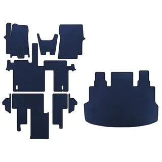 EVA Fußmatten (vollständiger Innenraum, 1+1, 5/9-Sitzer, Blau)