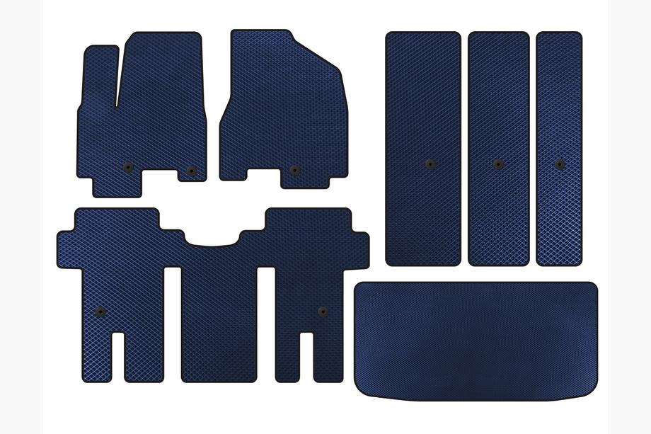 Kia Carnival 2014-2020 EVA Fußmatten (Komplettset, Blau) Image
