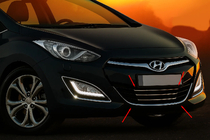 Hyundai I-30 2012-2017 Abdeckungen für unteren Grill und Umrandung STYLE (Edelstahl) Foto 1