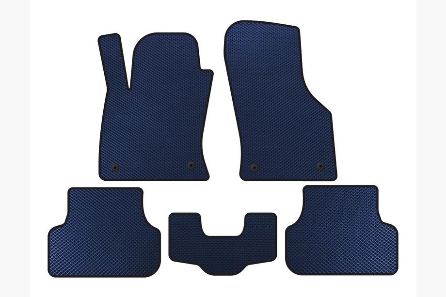 Seat Leon 2013-2020 EVA Fußmatten (2013-2016, SW, Blau) Image