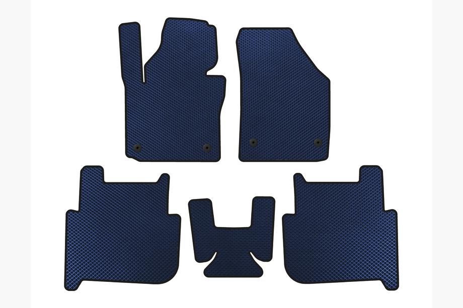 Volkswagen Touran 2003-2010 EVA Fußmatten (2 Reihen, 2006-2010, 7-Sitzer, Blau) Image