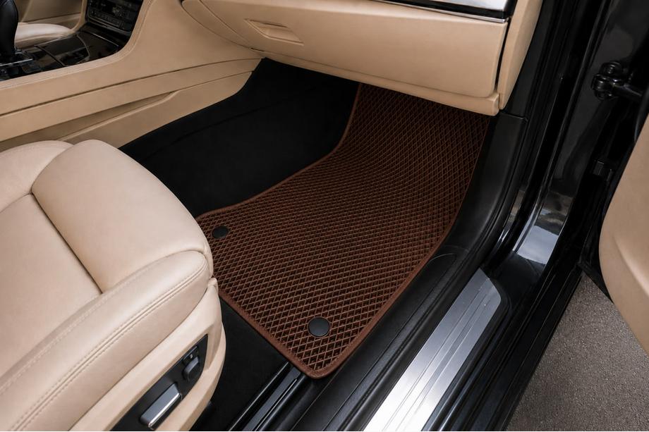 BMW 7 Series F01/F02 2008-2015 EVA Fußmatten (für F01, Braun) Foto 2