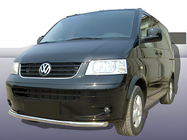 Volkswagen T5 Caravelle 2004-2010 Vorderer Einzelrohrschutz (Edelstahl) 60 mm Foto 2