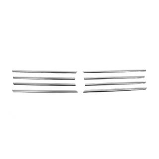 Chrom Zierleisten für Kühlergrillrand (8 Stk, Edelstahl) Volkswagen T5 Transporter 2003-2010 Foto 2