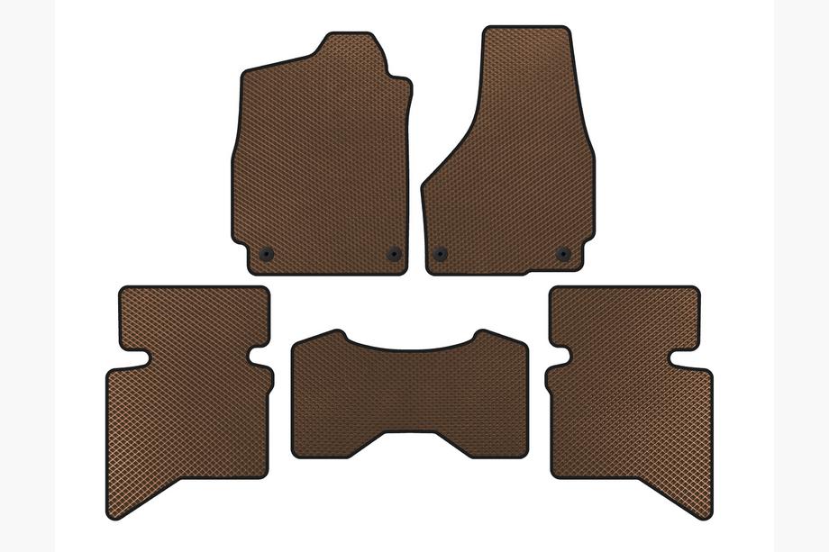 Dodge RAM (DS/DJ/D2) 2009–2024 EVA Fußmatten (2009+, 5-Sitzer/Doppelkabine, Braun) Image