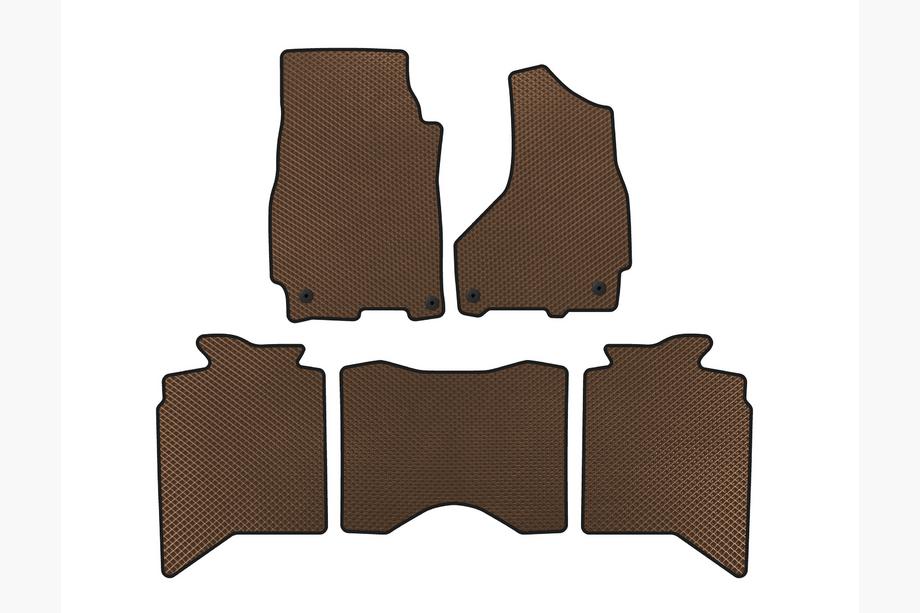 Dodge RAM (DS/DJ/D2) 2009–2024 EVA Fußmatten (2013+, 5-Sitzer, Braun) Image