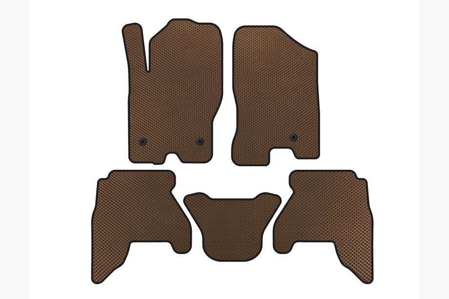 Nissan Pathfinder R51 2005-2014 EVA Fußmatten für den Innenraum (2 Reihen, Braun, 2010-2014) Image
