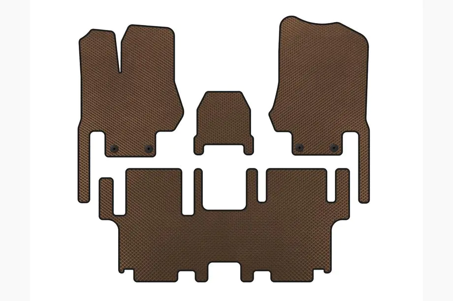Nissan Quest 2011-2017 EVA Fußmatten (2 Reihen, 7-Sitzer, Braun) Image