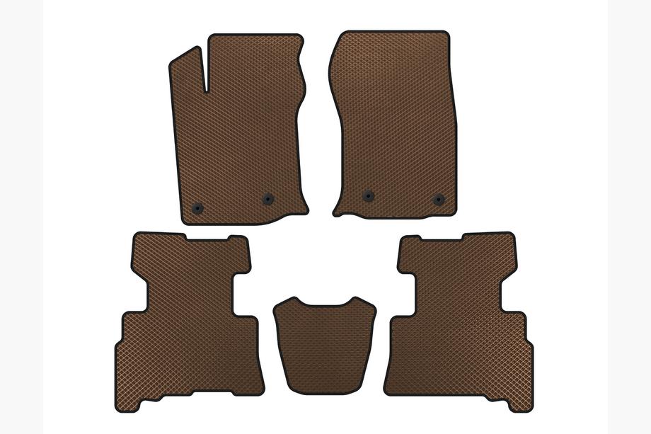 Toyota 4Runner 2009-2024 EVA Fußmatten (2 Reihen, 2014-2024, 7-Sitzer, Braun) Image