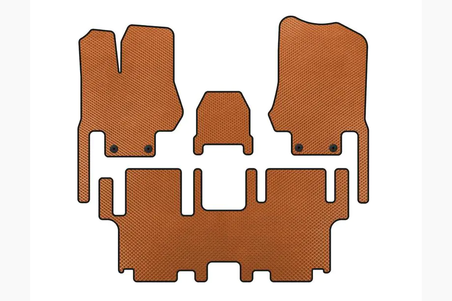 Nissan Quest 2011-2017 EVA Fußmatten (2 Reihen, 7-Sitzer, Orange) Image