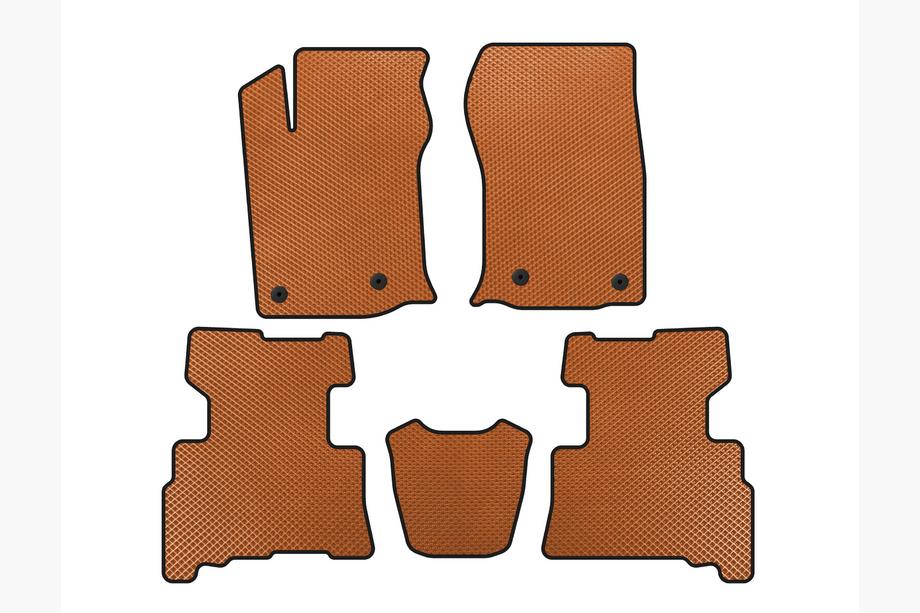 Toyota 4Runner 2009-2024 EVA Fußmatten (2 Reihen, 2014-2024, 7-Sitzer, Orange) Image