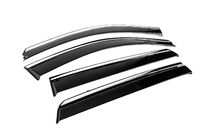 Hyundai Santa Fe 2 2006-2012 Windabweiser mit Chromleiste Niken Luxury (4 Stk) Foto 3