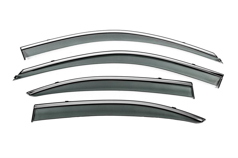 Hyundai Elantra (XD) 2000-2011 Windabweiser mit Chromleiste Niken Luxury (4 Stk) Image