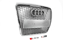 Audi A6 C6 2004-2011 Frontgrill RS-Style (Grau mit Chrom) Foto 2