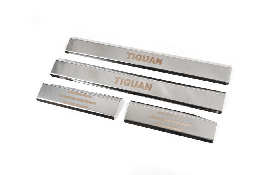 Volkswagen Tiguan 2007-2016 Einstiegsleisten Edelstahl Carmos (4 Stk.) Image