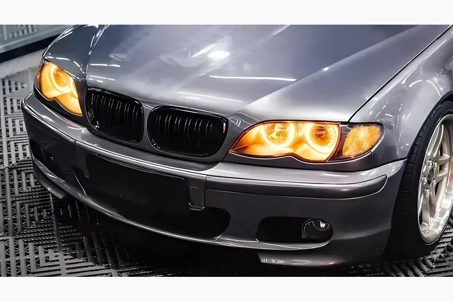 BMW 3 Series E46 1998-2006 Nieren M-Look DPT (für Coupe 2003-2006, Schwarz Glanz) Image