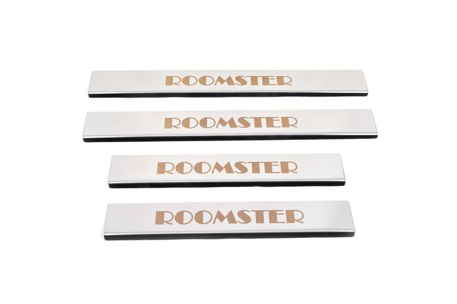 Skoda Roomster 2006-2015 Einstiegsleisten Edelstahl Carmos (4 Stk.) Image
