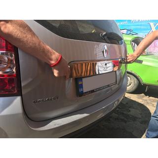 Chromleiste über dem Kennzeichen Vollständig (Edelstahl) Dacia Duster 2008-2018 Foto 3