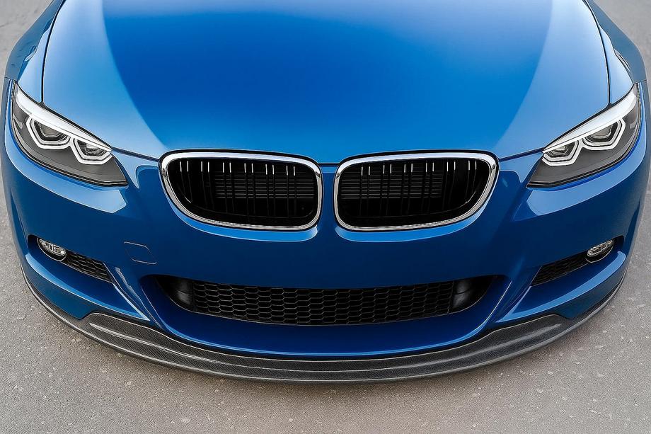 BMW 3 Series E92/E93 2006–2013 M-Look Nieren (für 2005-2009, Schwarz Glanz mit Chromrahmen) Image
