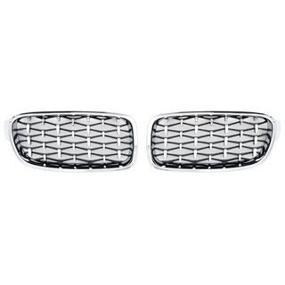 Nieren Diamond Silver (Chrom Rahmen) BMW 3 Series F30/F31 2012-2019 Foto 2