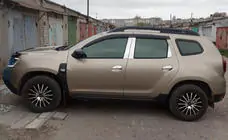 Renault Duster 2008–2017 Edelstahl Türsäulen Zierleisten (6 Stk) Foto 1