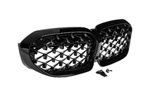 BMW 3 Series G20/G21 2018- Nieren Diamond Black (2018-2022, schwarzer Rahmen) Mit Kameravorbereitung Foto 5