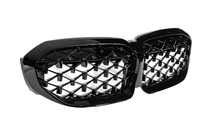 BMW 3 Series G20/G21 2018- Nieren Diamond Black (2018-2022, schwarzer Rahmen) Mit Kameravorbereitung Foto 9