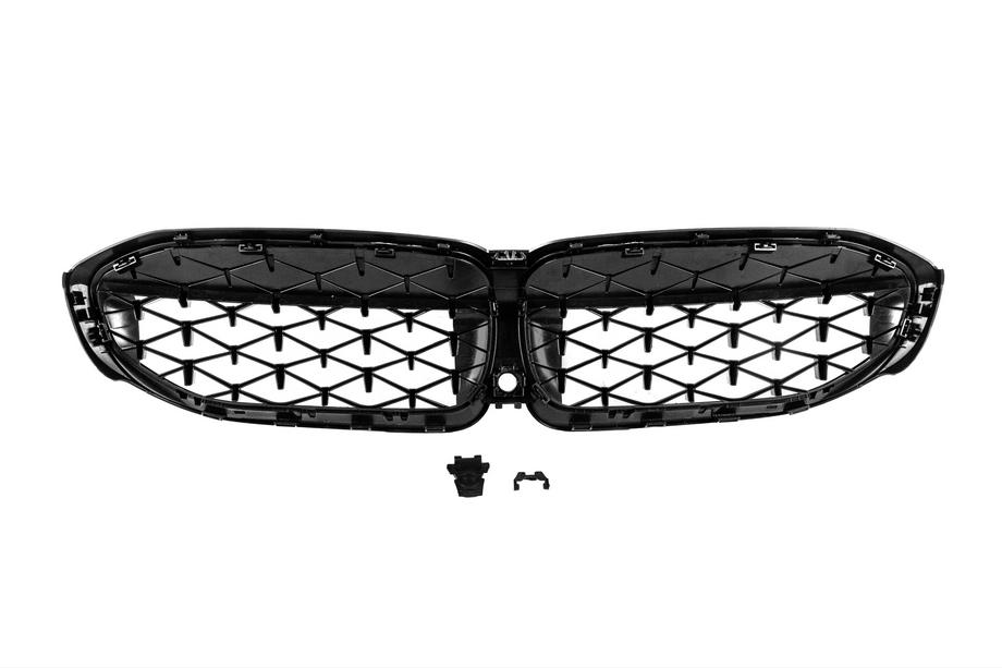 BMW 3 Series G20/G21 2018- Nieren Diamond Black (2018-2022, schwarzer Rahmen) Ohne Kameravorbereitung Foto 6