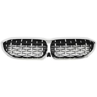 Nieren Diamond Silver (2018-2022, Chrom Rahmen) BMW 3 Series G20/G21 2018- Foto 2