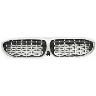 Nieren Diamond Silver (2018-2022, mattchrom Rahmen) BMW 3 Series G20/G21 2018- Foto 2