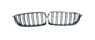 BMW 4 Series F32/F33/F36 2012-2020 Nieren M-Look (Schwarz Glanz mit Chromrahmen) Foto 2