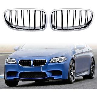 Nieren M-Look (Schwarz Glanz mit Chromrahmen) BMW 5 Series F10/F11 2010–2016 Foto 2