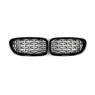 Diamond Silver Nieren (schwarzer Rand) BMW 5 Series F10/F11 2010–2016 Foto 2