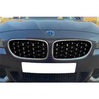 Nieren Diamond Silver (Chrom Rahmen) BMW 5 Series F10/F11 2010–2016 Foto 1