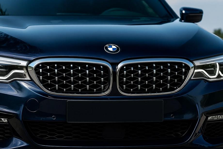 BMW 5er G30/G31 2017–2023 Diamond Silver V1 Nieren (2017-2020, Chromrahmen) Image