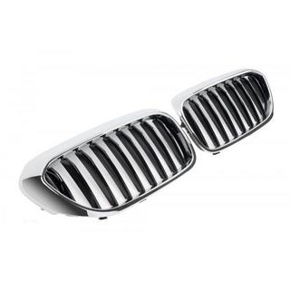 Nieren 1 Bar (2017-2020, Schwarz Glanz mit Chromrahmen) BMW 5er G30/G31 2017–2023 Foto 2