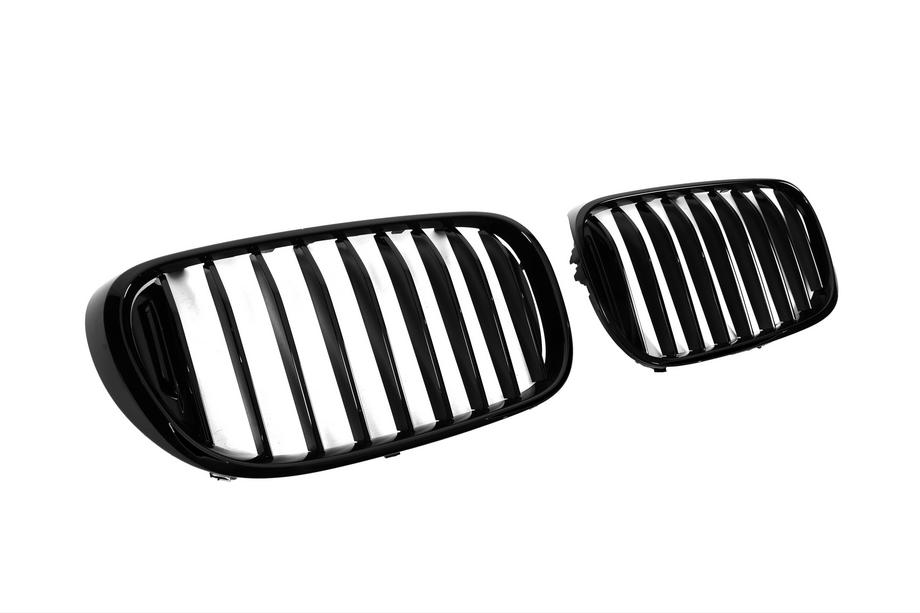 BMW 7 Series G11/G12 2015-2022 Nieren 1 Bar (2016-2019, Schwarz Glanz) Foto 5