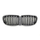 BMW X1 E84 2009-2015 Nieren M-Look (Schwarz Glanz mit Chromrahmen) Foto 2