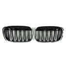 BMW X1 F48 2015-2022 Nieren M-Look (2015-2019, Schwarz Glanz mit Chromrahmen) Foto 2