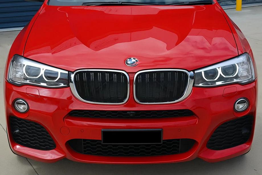 BMW X4 F26 2014-2018 Nieren M-Look (Schwarz Glanz mit Chromrahmen) Image