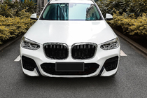 BMW X3 G01 2018- Nieren M-Look (2018-2021, Schwarz Glanz mit Chromrahmen) Foto 1