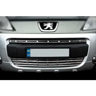 Chrom Kühlergrill Abdeckungen (2-tlg., Edelstahl) Citroen Berlingo 2008-2018 Foto 2