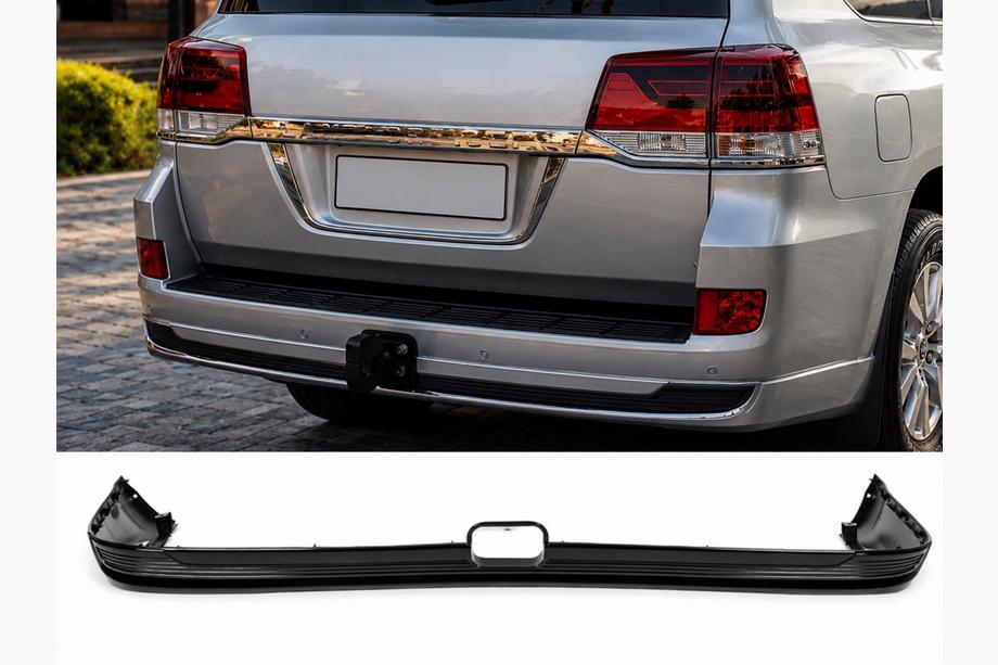 Toyota Land Cruiser 200 2007-2021 Heckschürze ohne Chrom 2016↗ (Executive 2019/2021, für Anhängerkupplung) Schwarz Foto 1