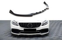 Mercedes C-class W205 2014-2021 Frontlippe DPT (2017-2020, Schwarz Glanz) Foto 1