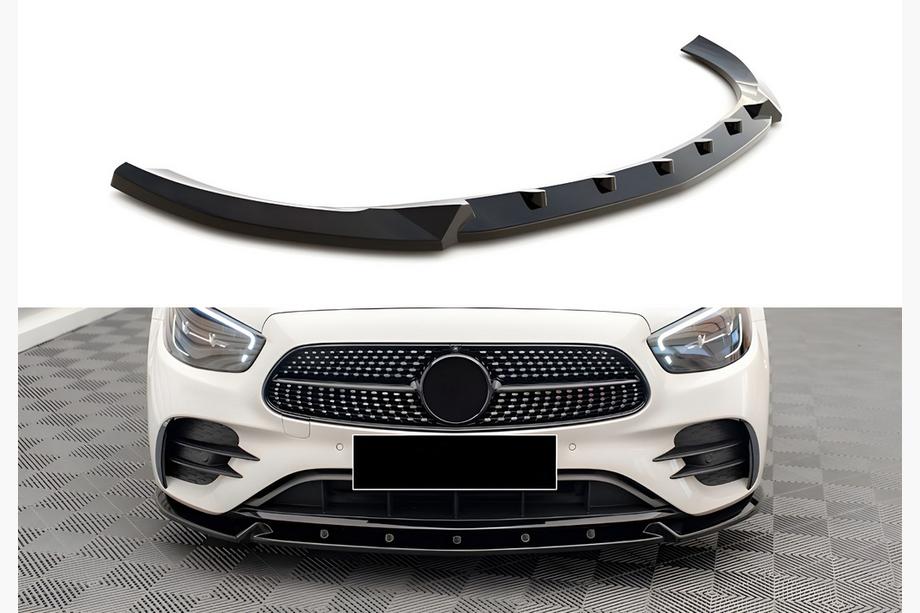 Mercedes E-class W213 2016-2023 Frontlippe DPT (für AMG-Line, 2020-2023, Schwarz Glanz) Image